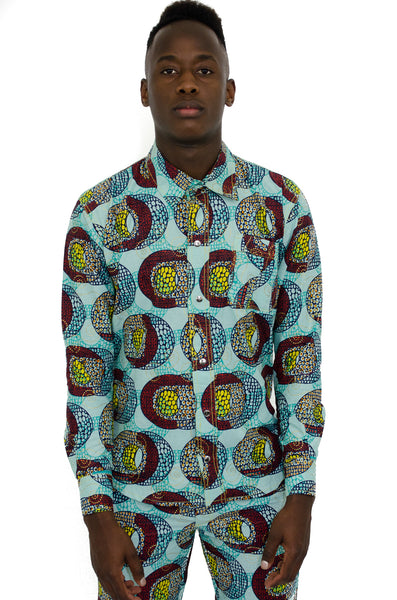 African Kente men’s suit set
