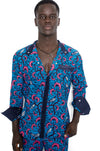  African Wax Print Pants and Shirt set for Men