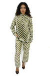 African print Shirt and pants Set for woman