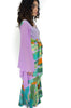 African print long sleeves mermaid dress