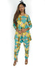 Colorful African Print Blouse and Pants