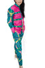 African Print Chinese Collar Blouse and pants Set