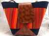 Handcrafted African Print Leather Handbag
