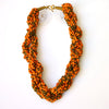 Chunky twisted beaded necklace