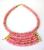 Colorful Maasai Bead 3 tier Bib Necklace