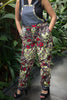 two tone African print jumper pants
