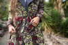 African print Trench coat