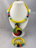 African beaded jewelry set (Necklace+Bracelet+Earrings)