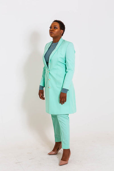 Safi Turquoise two-piece suit